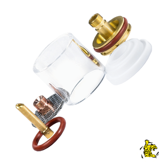 Набор газовой линзы горелки TIG Старт Custom Set 7 ф2.4мм сопло прозрачное ф29х32.5мм для TIG-17,18,