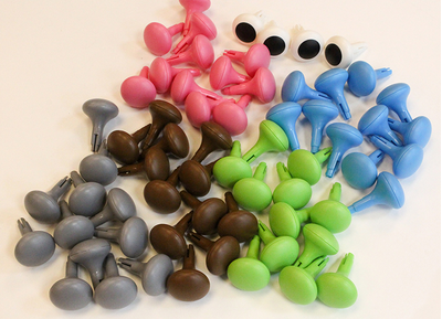 Колышки большие. Набор цветов № 2. 128 штук, 6 цветов.