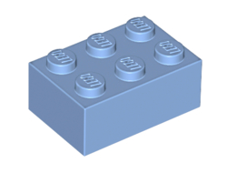 Brick 2 x 3, Medium Blue (3002 / 4210130)