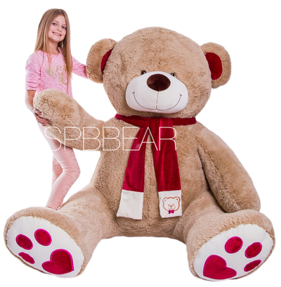 Гигантский плюшевый медведь 260 см кремовый Кельвин