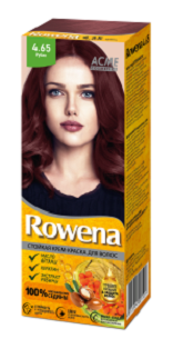 Rowena Стойкая Крем-Краска для волос тон 4.65  Рубин ( с аммиаком)