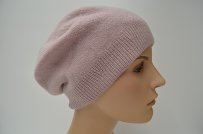 Итальянский кашемировый берет розовый