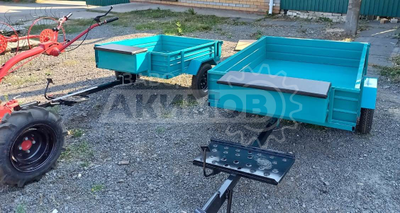 Тележка мотоблока ТМ-500/2  СРЕДНЯЯ 2-х м.) (1500*1120*275,100кг(груз-ть 500кг)ЗАД.БОРТ ОТКИДНОЙ/Чеб