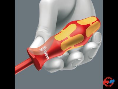 Диэлектрическая отвертка Phillips/шлиц WERA Kraftform Plus уменьшенный диаметр рабочего конца, 162 iS PH/S VDE, 2 х 100 мм WE-006456