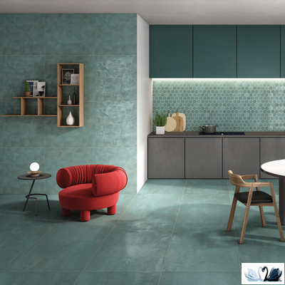 Керамогранит Creto Foil Verdigris Aqua 60х120 см