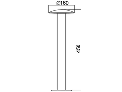 Садово-парковый светильник INOX 450/900 LED 7Вт