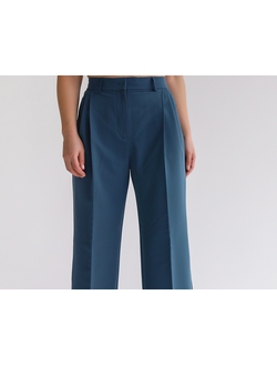 Прямые брюки поливикоза (индиго)