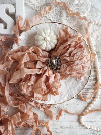 Шебби лента Охра в интернет магазине Страна лент