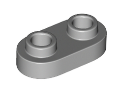 Plate, Round 1 x 2 with Open Studs, Light Bluish Gray (35480 / 6248890)