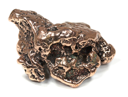 Медь полированная с одной стороны, коллекционный образец, США (55*35*27 мм, вес: 105 г) №25681