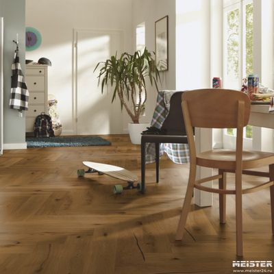 Паркетная доска Meister Дуб Витал Серовато-бежевый 8809 PS500R