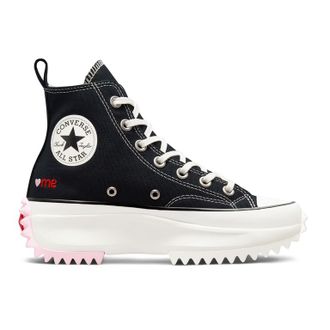 Кеды Converse Run Star Hike High Top Love Me черно-белые на платформе женские