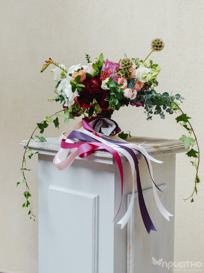 Букет невесты & Бутоньерка № 1339