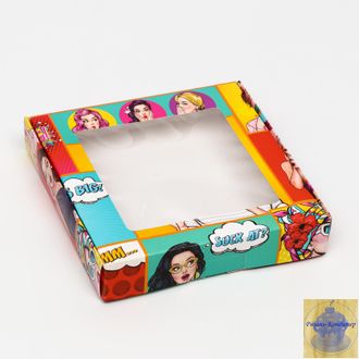 Коробка для печенья "Pop-art 2", 16 х 16 х 3 см