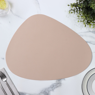 Салфетка сервировочная 45*35 см, цвет персиковый, искусственная кожа