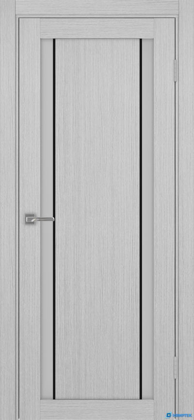 Дверь царговая экошпон Турин 522АПС.212 Дуб серый молдинг чёрный SB купить в Челябинске | КВИРТЕК