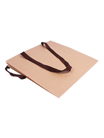 Крафт пакет плотный с веревочной ручкой, 200*200*200мм