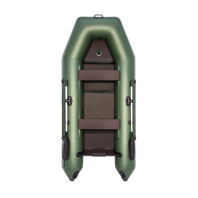 Моторная лодка Аква 3200 слань-книжка киль зеленый