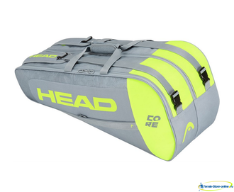Теннисная сумка Head Core 6R Combi 2022 (Silver-Neon Yellow)