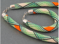 Жгут и  браслет "Акцент" Набор для вязания крючком с бисером от Ирины Рудевич