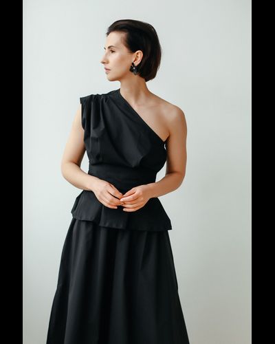 Топ асимметричный  из итальянского хлопка