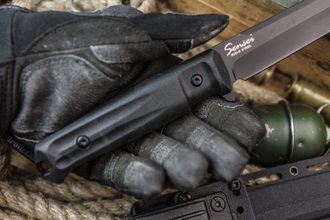 Охотничий нож Sensei AUS-8 Black Titanium