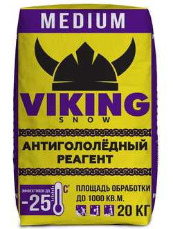 Противогололедный материал VIKING SNOW MEDIUM, 20 кг, до - 25°С
