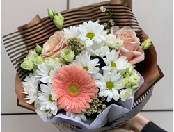 Букет с герберой  "Бриош"