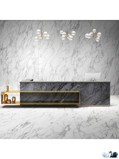 Керамогранит Creto Carrara Elite 80 х 160 см белый