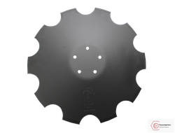 Диск бороны JOKER 28071305 520х6 Диаметр 520 мм, толщина 6 мм, 5 отверстий диаметром 12,5 мм на расстоянии 105 мм. Борсодержащая сталь 30MnB5. Твердость диска 50(±2)HRC. Турция