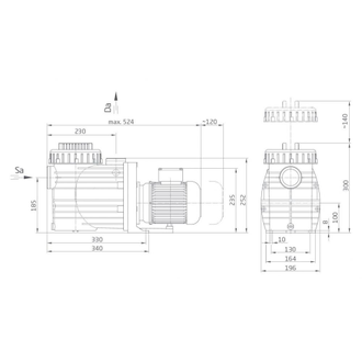 Насос BADU Magna 8, 1~ 230 В, 0,50/0,30 кВт