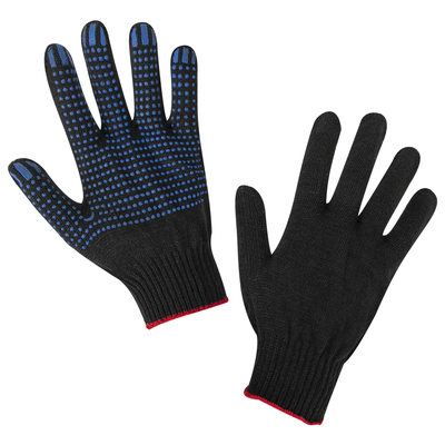 Перчатки хлопчатобумажные, КОМПЛЕКТ 5 пар, 10 класс, черные