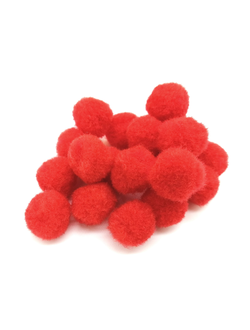 Помпоны декоративные, 20 мм оранжевый (упаковка 30 штук)