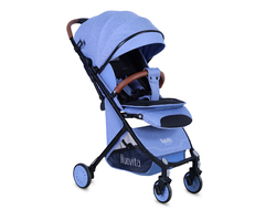 Коляска прогулочная Nuovita Giro Lux Denim, Nero/Джинсовый, Черный