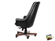 Кресло для руководителя Zurich A кожа черная+к/з/т.орех