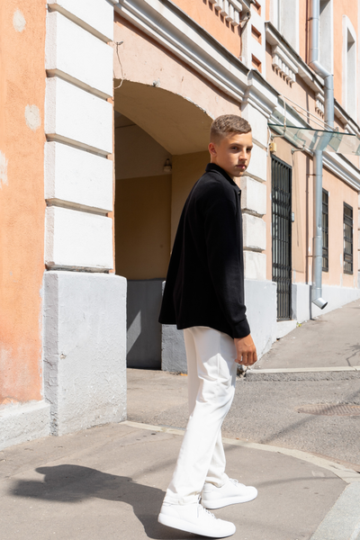 Теплая рубашка на кнопках