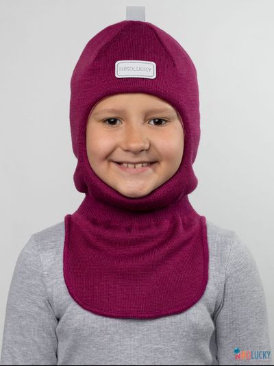 Шапка-шлем "NK"   20101-01, цвет рубиновый р. 54-56