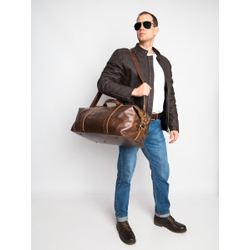 Кожаная дорожная сумка Avellino Premium brown (арт. 
4039-63)