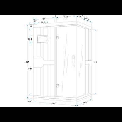 Инфракрасная кабина (сауна) Mountfield Isabel 2 120х105х190 см