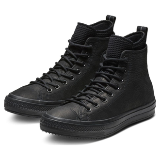 Кеды Converse Chuck TaylorWp Boot 162409 кожаные зимние утепленные черные  купить в Москве, кожаные синие высокие кеды Конверс