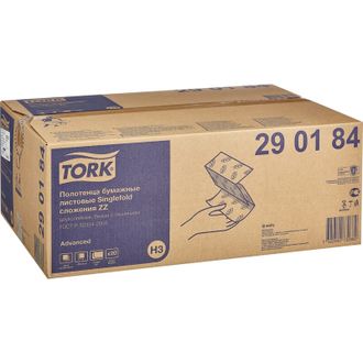 Полотенца бумажные Tork Н3 Advanced ZZ 2слоя, 200л 20шт 290184Singlef