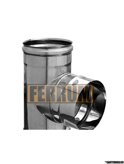 Тройник 90° Ferrum для изменения направления дымового канала