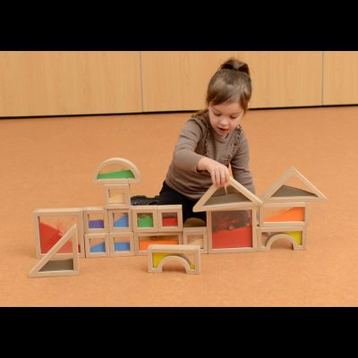 Деревянные сенсорные песочные блоки (18 штук)