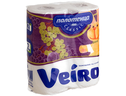 Полотенца бумажные Veiro виера  Classic   двухслойные  2 рулона