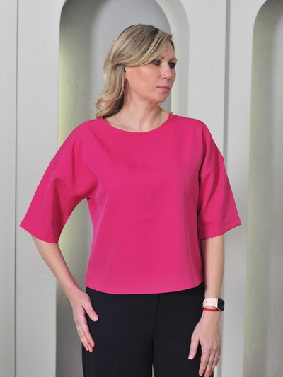 Блузка: 694-1023-роз