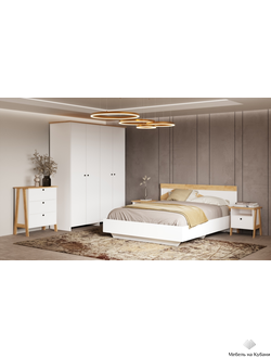 Теодора комплект мебели для спальни Белый/Дуб крафт