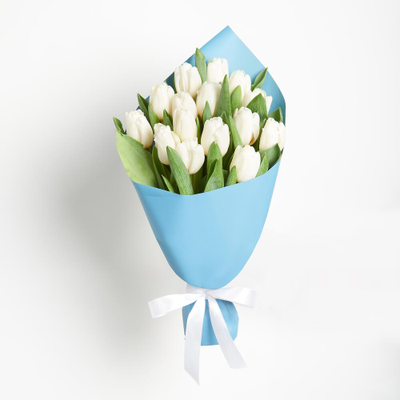 Букет из 15 тюльпанов (цвет на выбор)