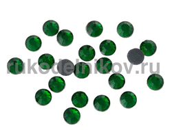 термостразы плоская спинка ss20 (5 мм), цвет-зеленый, материал-стекло, 5 гр/уп