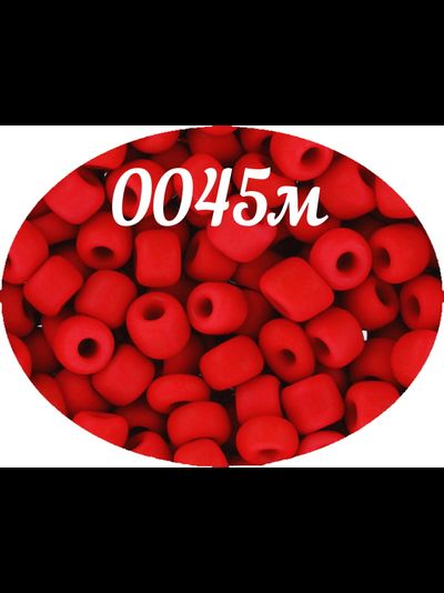 Бисер Zlatka 8/0 10гр цвет № 0045М красный