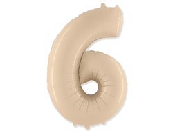 Фольгированная цифра - "Кремовая"